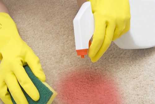 Visitor browsing the Carpet Cleaners W9 website with cookie policy information