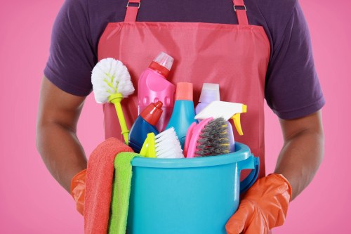 Cleaning dust and residue after renovation work in a W9 property