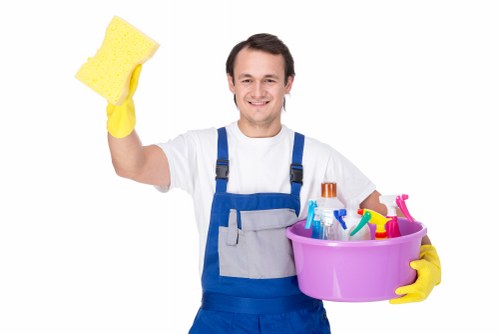 Detailed post-construction cleaning for a commercial space in W9