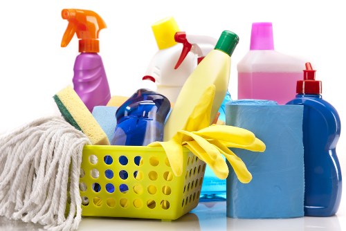 Local cleaners maintaining shared commercial spaces in W9