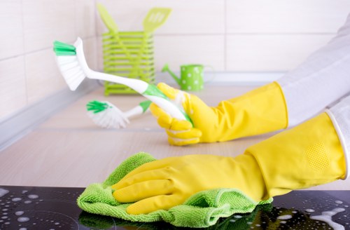 Post-build cleaning in a Maida Vale flat with careful surface detailing