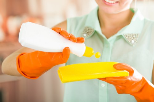 Local cleaner preparing a regular cleaning visit in W9